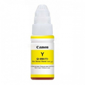 - Canon GI-490 Nachfulltinte (0666C001), gul blekkpatron for blekkskrivere