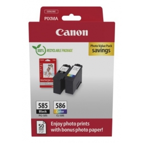 Canon PG-585/CL-586 (6205C004) fotoverdipakke blekkpatronsett, BK/CMY