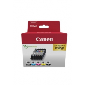 Canon PGI-580/CLI-581 (2078C007) blekkpatronsett, PGBK/BK/C/M/Y