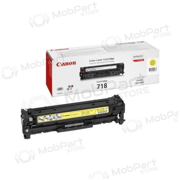 Canon CRG 718 (2659B002) gul kassett for laserskrivere, 2900 sider