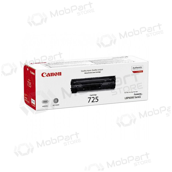 Canon CRG 725 (3484B002) svart kassett for laserskrivere, 1600 sider.