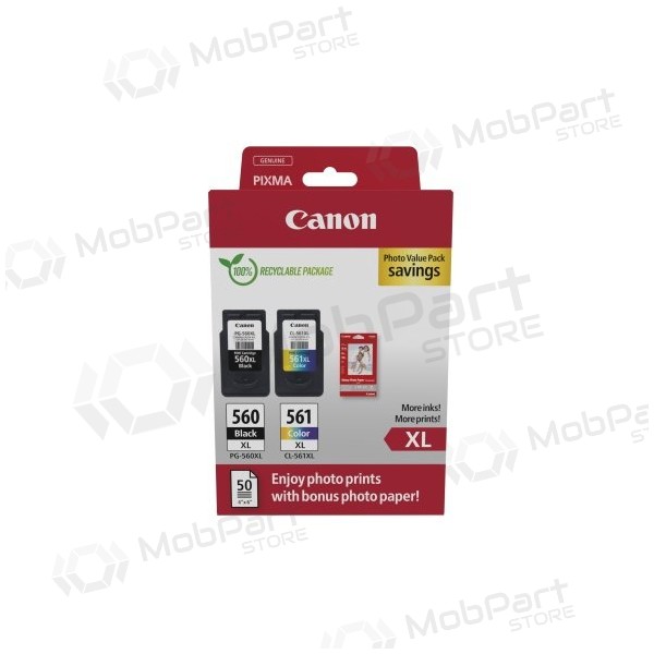 Canon CRG PG-560XL/CL-561XL (3712C008) blekkpatronsett, BK/CMY