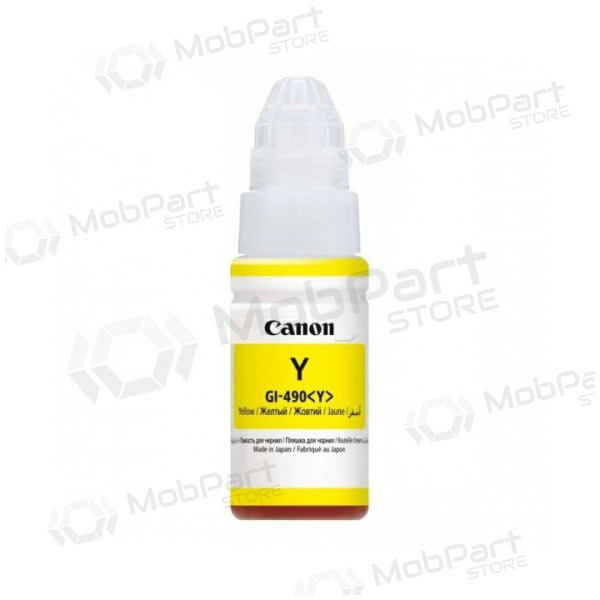 - Canon GI-490 Nachfulltinte (0666C001), gul blekkpatron for blekkskrivere