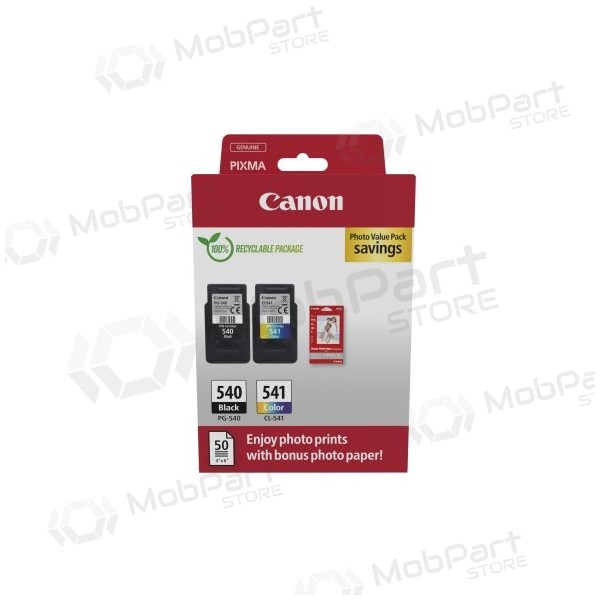 Canon PG-540/CL-541 (5225B013) fotoverdipakke blekkpatronsett, BK/CMY