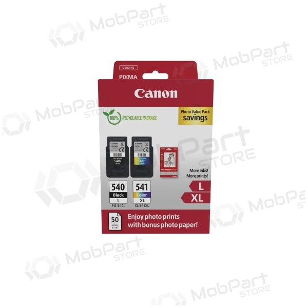 Canon PG-540L/CL-541XL (5224B012) fotoverdipakke blekkpatronsett, BK/CMY