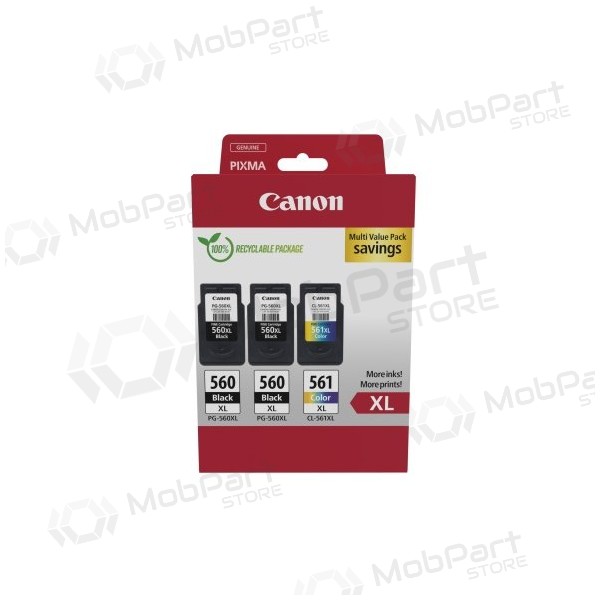 Canon PG-560XL/CL-561XL (3712C009) blekkpatronsett, BK/CMY