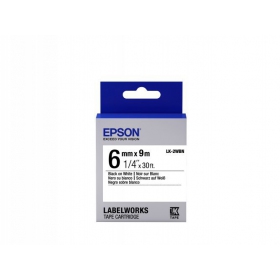Epson etiketkassett LK-2WBN standardlim svart på hvit 6 mm (9 m)