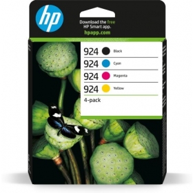 HP 924 CMYK 4-pak (6C3Z1NE) blekkpatronsett, BK/C/M/Y
