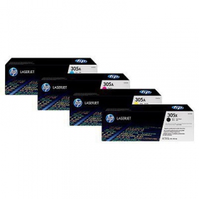 HP No.305A (CE412A), gul tonerkassett for laserskrivere, 2600 sider.