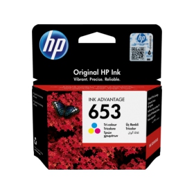 HP No.653 blekkpatronsett (3YM74AE), cyan, magenta, gul