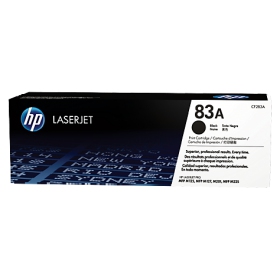 - HP No.83A (CF283A), svart toner for laserskrivere, 1500 sider
