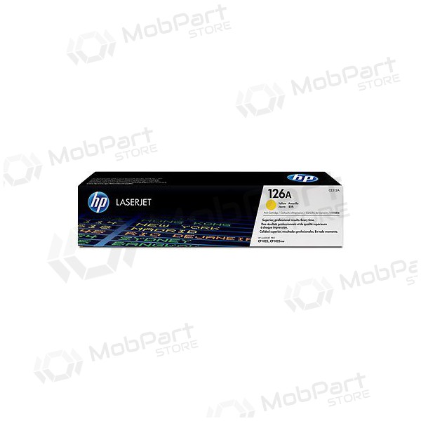 HP 126A (CE312A), gul patron for laserskrivere, 1000 sider.