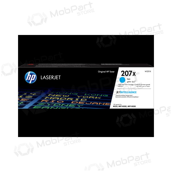 HP 207X W2211X, blå kassett for laserskrivere
