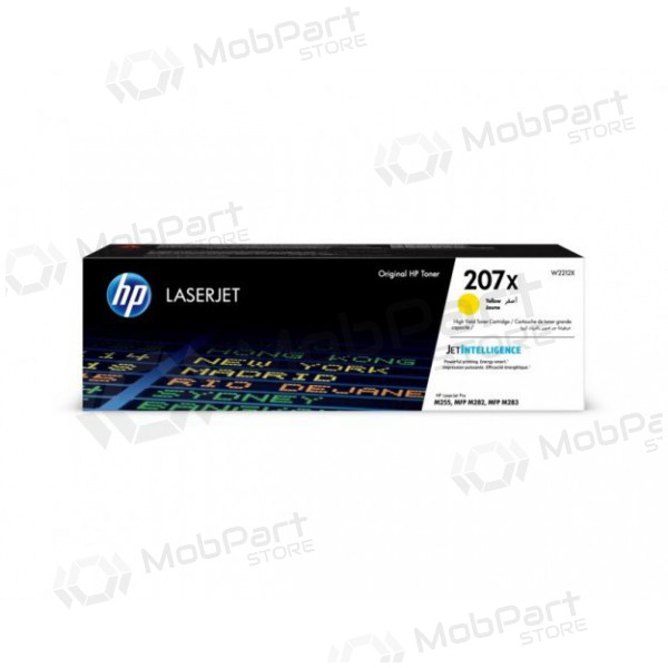 - HP 207X W2212X, gul kassett for laserskrivere
