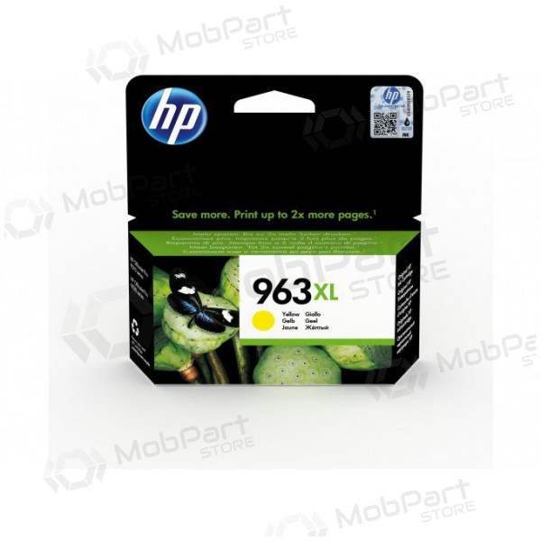 HP - 3JA29AE, 963XL, gul blekkpatron for blekkskrivere, 1600 sider.
