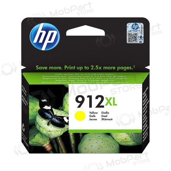 HP (3YL83AE, 912XL), gul kassett for blekkskrivere, 825 sider.
