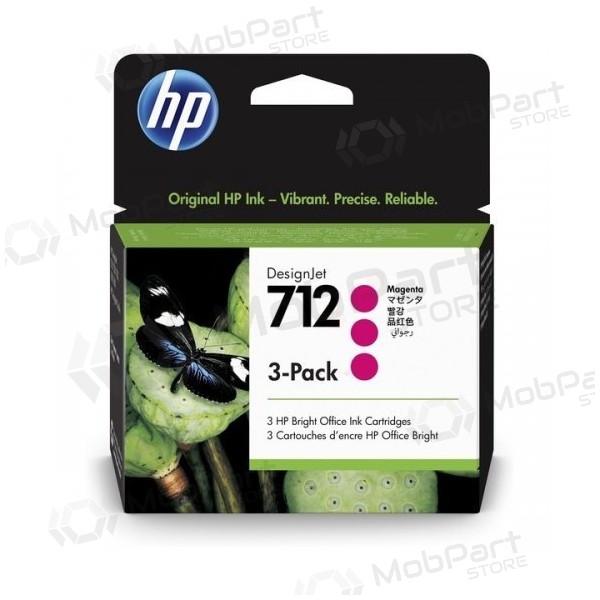 HP 712 (3ED78A) blekkpatron, lilla (SPEC)