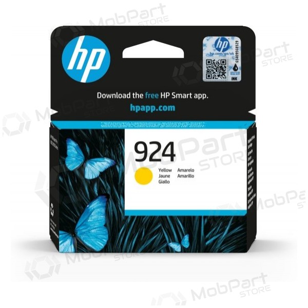 HP 924 (4K0U5NE) blekkpatron, gul