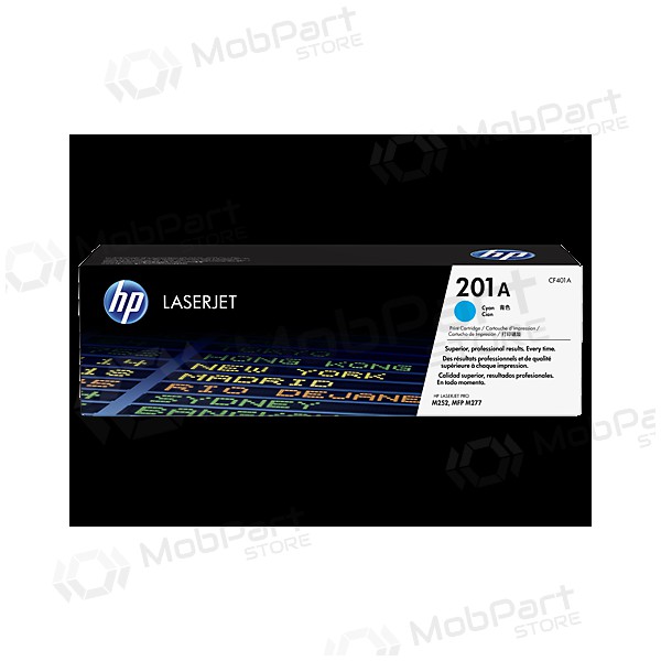 - HP No.201A (CF401A), cyan tonerkassett for laserskrivere, 1330 sider.