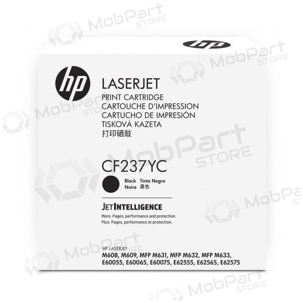 HP No.37X (CF237YC), svart patron for laserskrivere, 41000 sider.