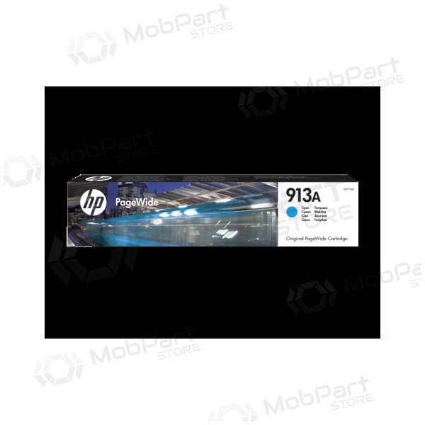 - HP No.913A (F6T77AE), cyan blekkpatron for blekkskrivere, 3000 sider.