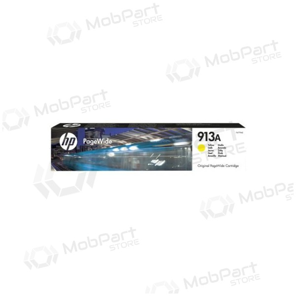 - HP No.913A (F6T79AE), gul blekkpatron for blekkskrivere, 3000 sider