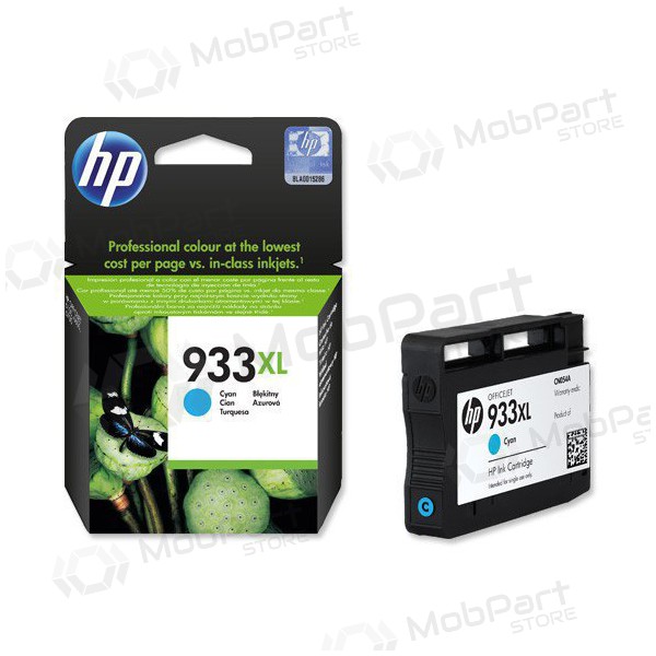 HP 933XL (CN054AE), cyan blekkpatron for blekkskrivere, 825 sider
