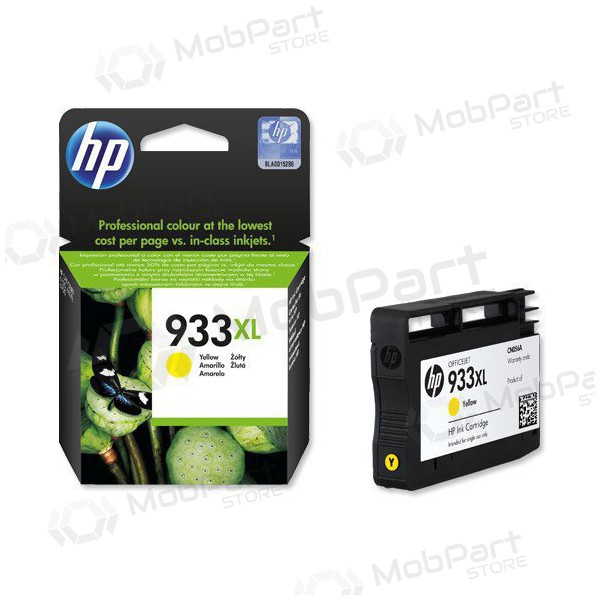 HP No.933 XL (CN056AE), gul patron for blekkskrivere, 825 sider.