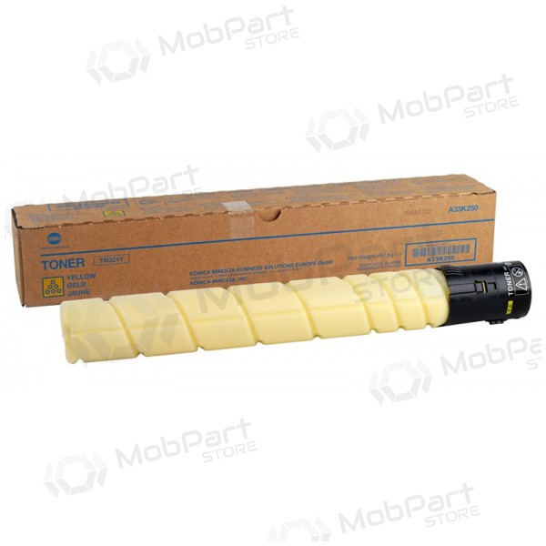 Konica-Minolta TN-321 (A33K250), gul kassett for laserskrivere, 25000 sider