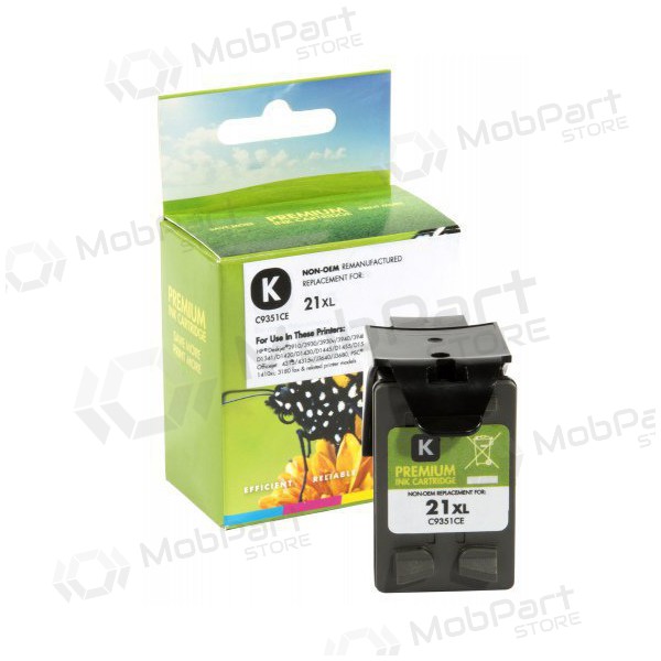 Uoriginal Static Control HP 21XL (C9351CE), svart blekkpatron til blekkskrivere, 475 sider.