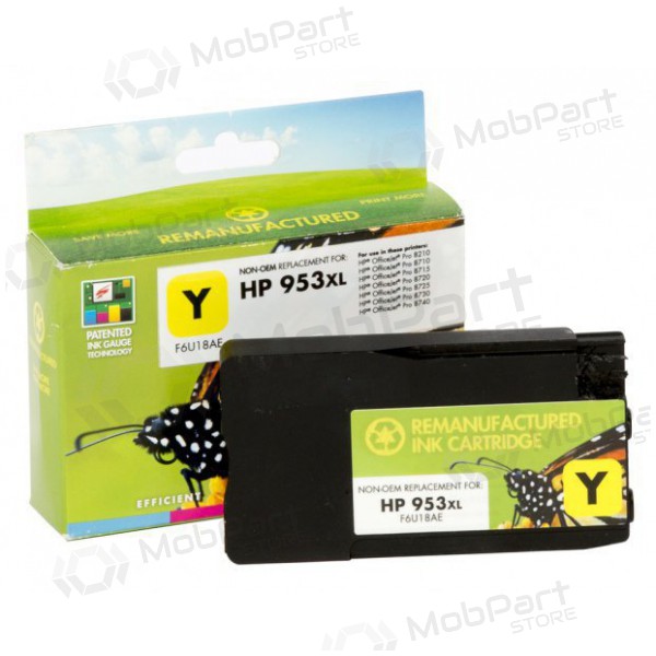 Uoriginal Static Control HP No.953 XL (F6U18AE) ny mikrochip, gul blekkpatron for blekkskrivere, 1600 sider.