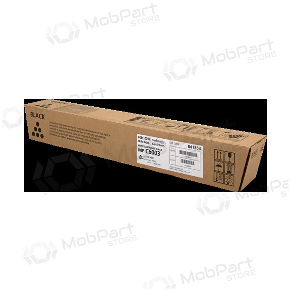 Ricoh MP C6003 (841853), svart patron for laserskrivere, 33000 sider.