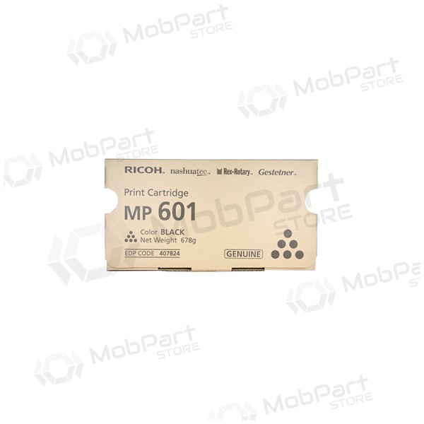 Ricoh MP601 (407824), svart patron for laserskrivere, 25000 sider.